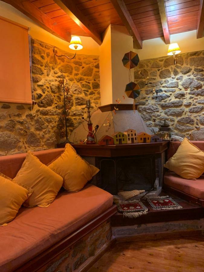 Wood And Stone In The Path Of Lava Villa Antissa Exterior photo