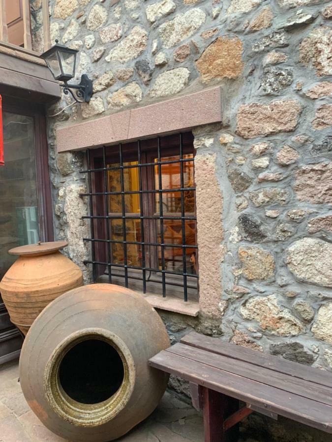 Wood And Stone In The Path Of Lava Villa Antissa Exterior photo